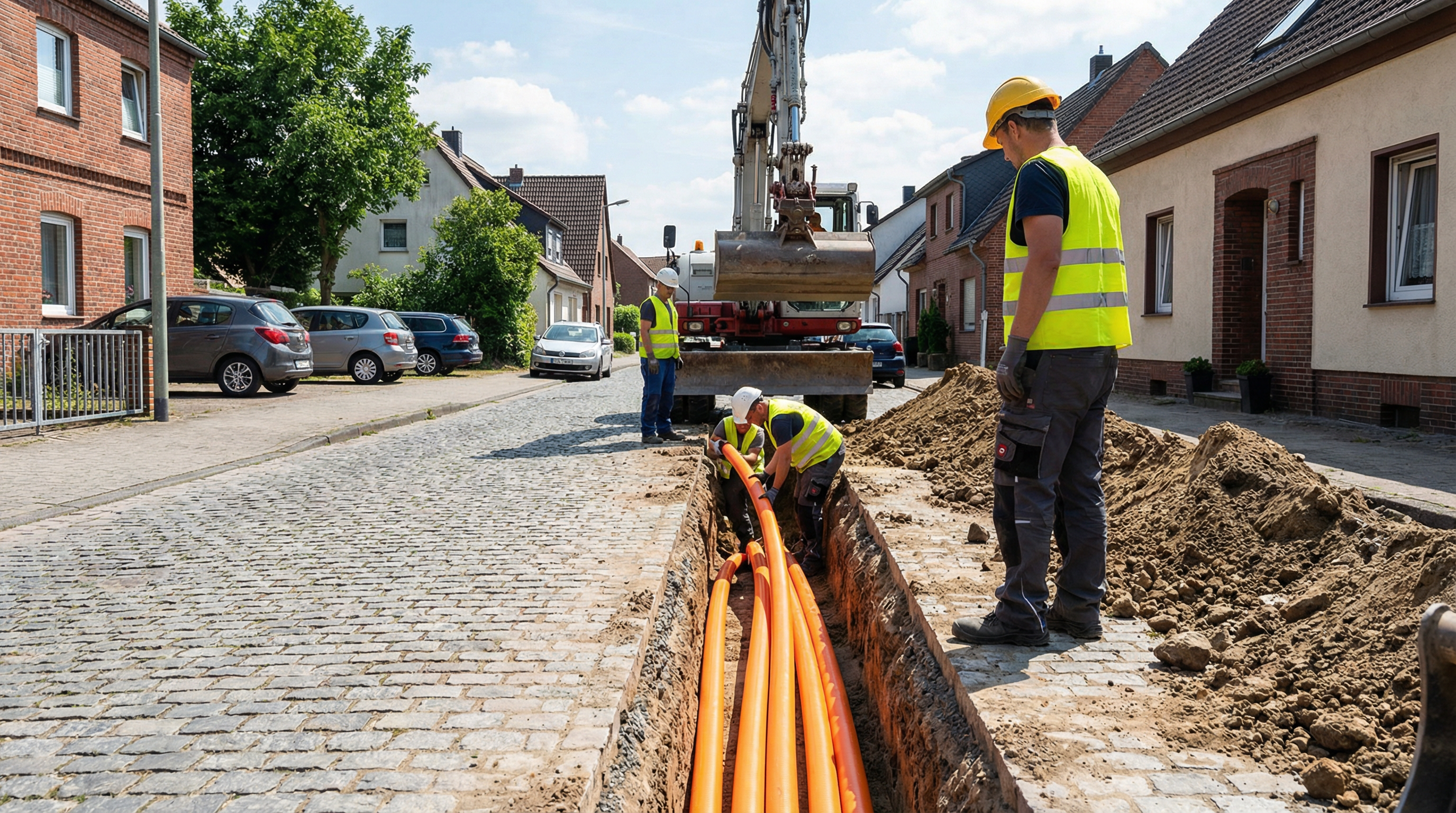 Glasfaser-Installation – SAAN GmbH verlegt Glasfaserkabel in Bochum