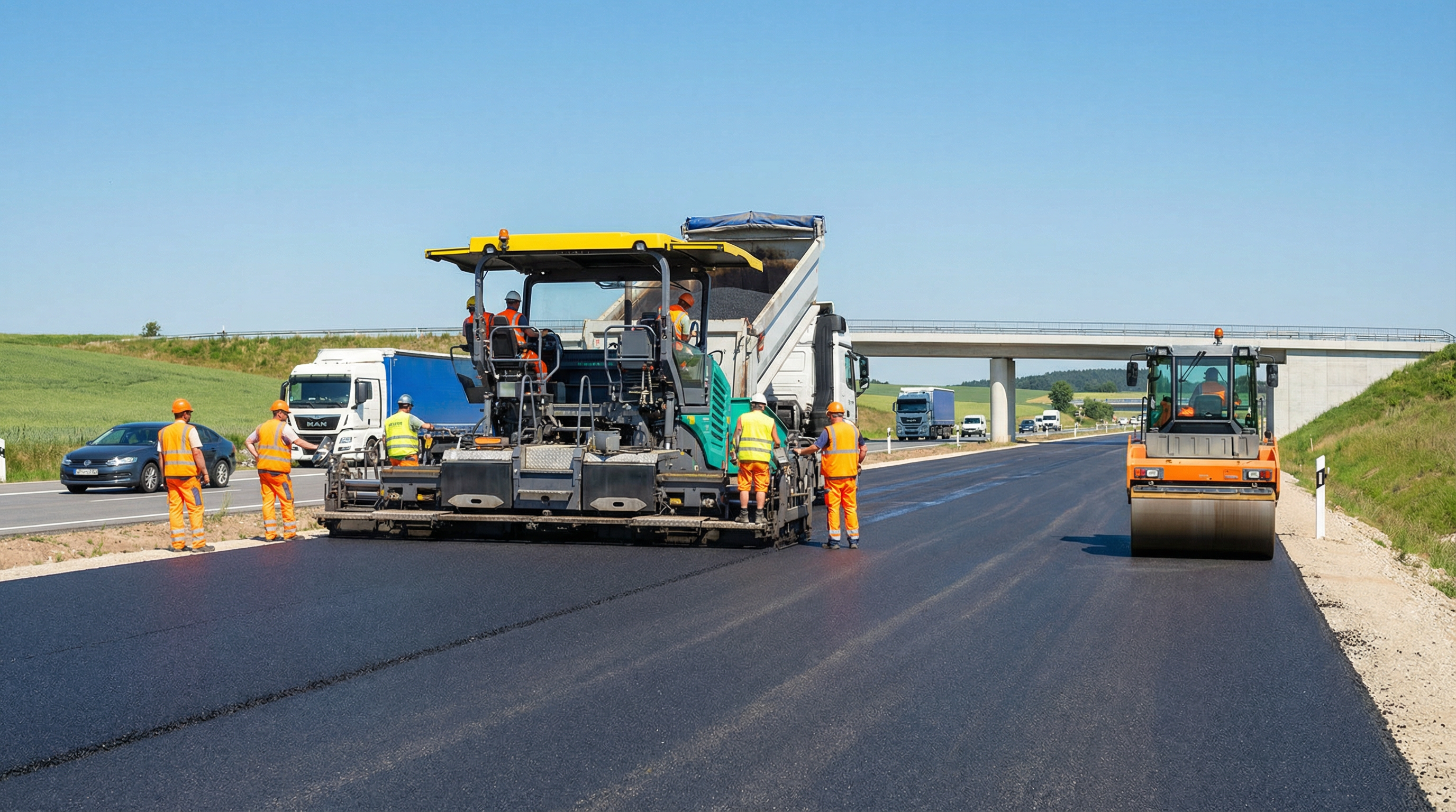 Straßenbau – Asphaltarbeiten und Straßenerneuerung durch SAAN GmbH Bochum
